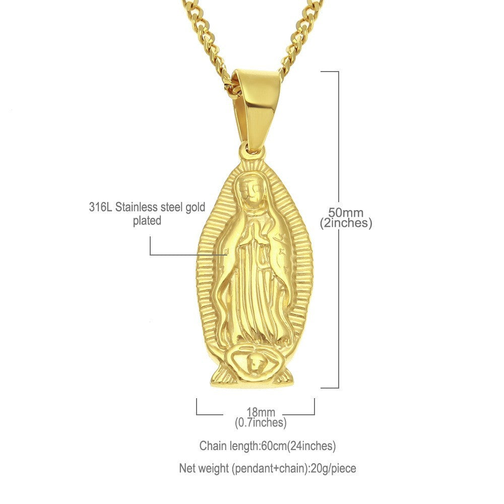 Hip Hop Winged Angel Pendant Necklace